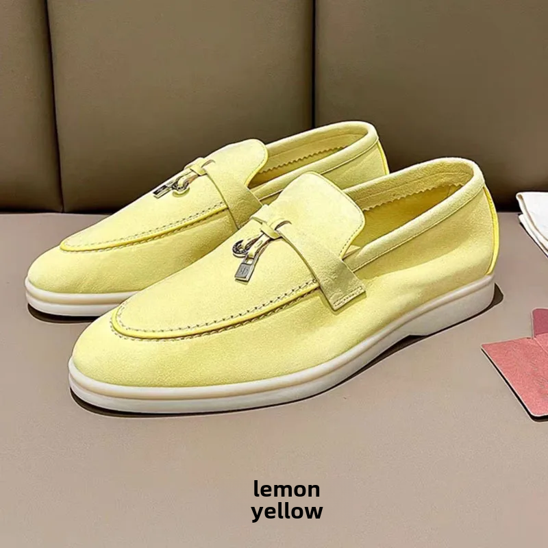 Soft Sole Piped Edge Leather Flats Women's Shoes Summer Style Sheepskin Insole Comfortable Fashionable Footwear