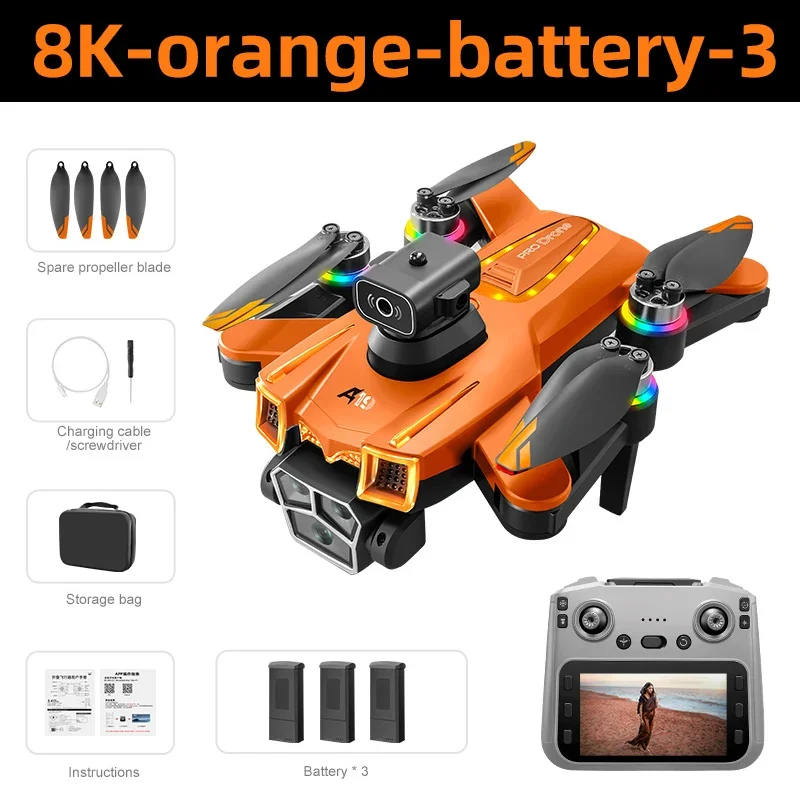 For Xiaomi A19 Pro Drones 5G Professinal 8K Camera 360°Angle Optical Flow Localization GPS Brushless Motor RC Quadcopter Toys