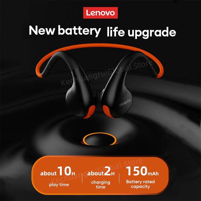 Lenovo Bone Conduction Earphones Bluetooth 5.3 Sports Wireless Headphones TWS Ear Hook Waterproof Headset for Running Driving