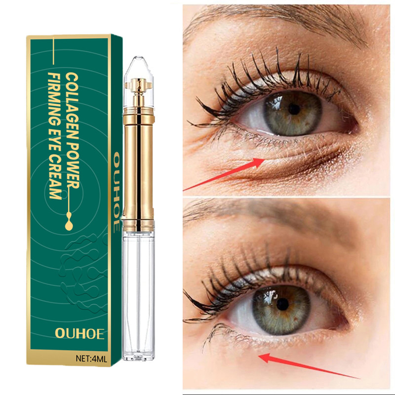Collagen Wrinkle Remover Eye Cream Fade Fine Line Eye Bags Removal Dark Circles Anti-Puffiness Lifting Firming Beauty Skin Care