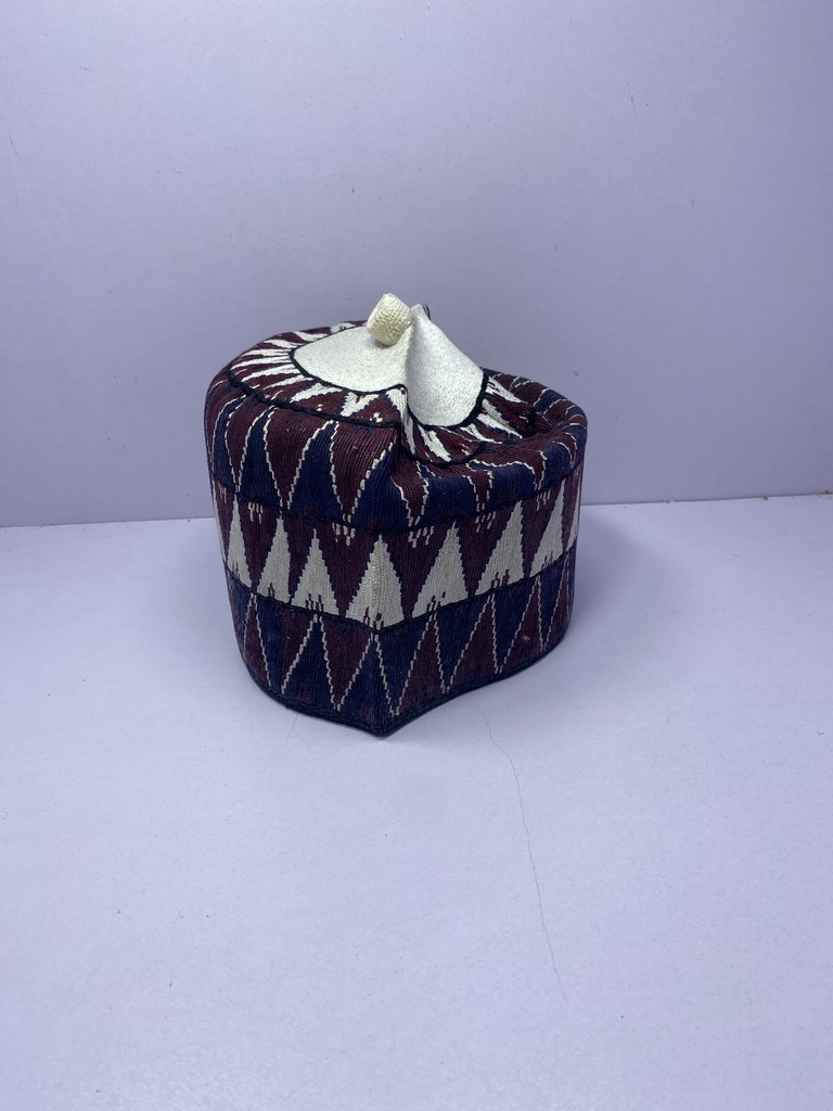 Rawaram Brown – Hausa/Fulani Cap, Kufi, Handwoven Cap, Zawa