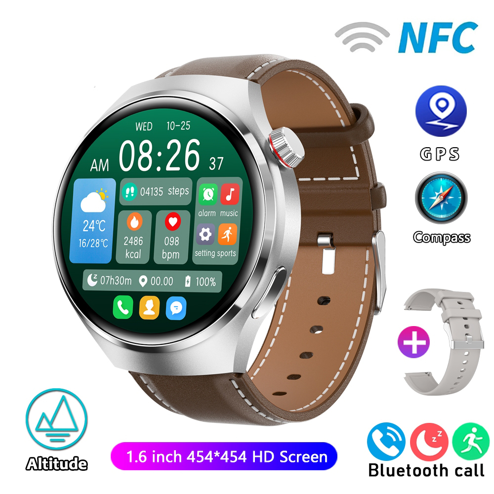 For HUAWEI Watch Pro GPS NFC Smart Watch Men 360*360 AMOLED Screen Heart rate Bluetooth Call IP68 Waterproof Man Smartwatch 2024