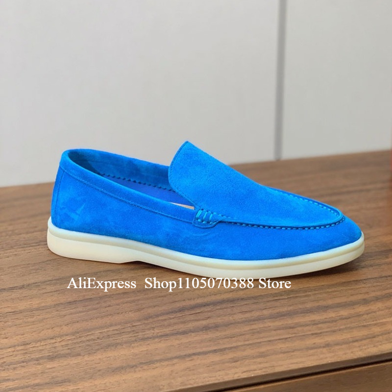 large size 35-51 highquality all Genuine leather walking men's loafers sheepskin Casual comfortable Sheep suede men's shoes
