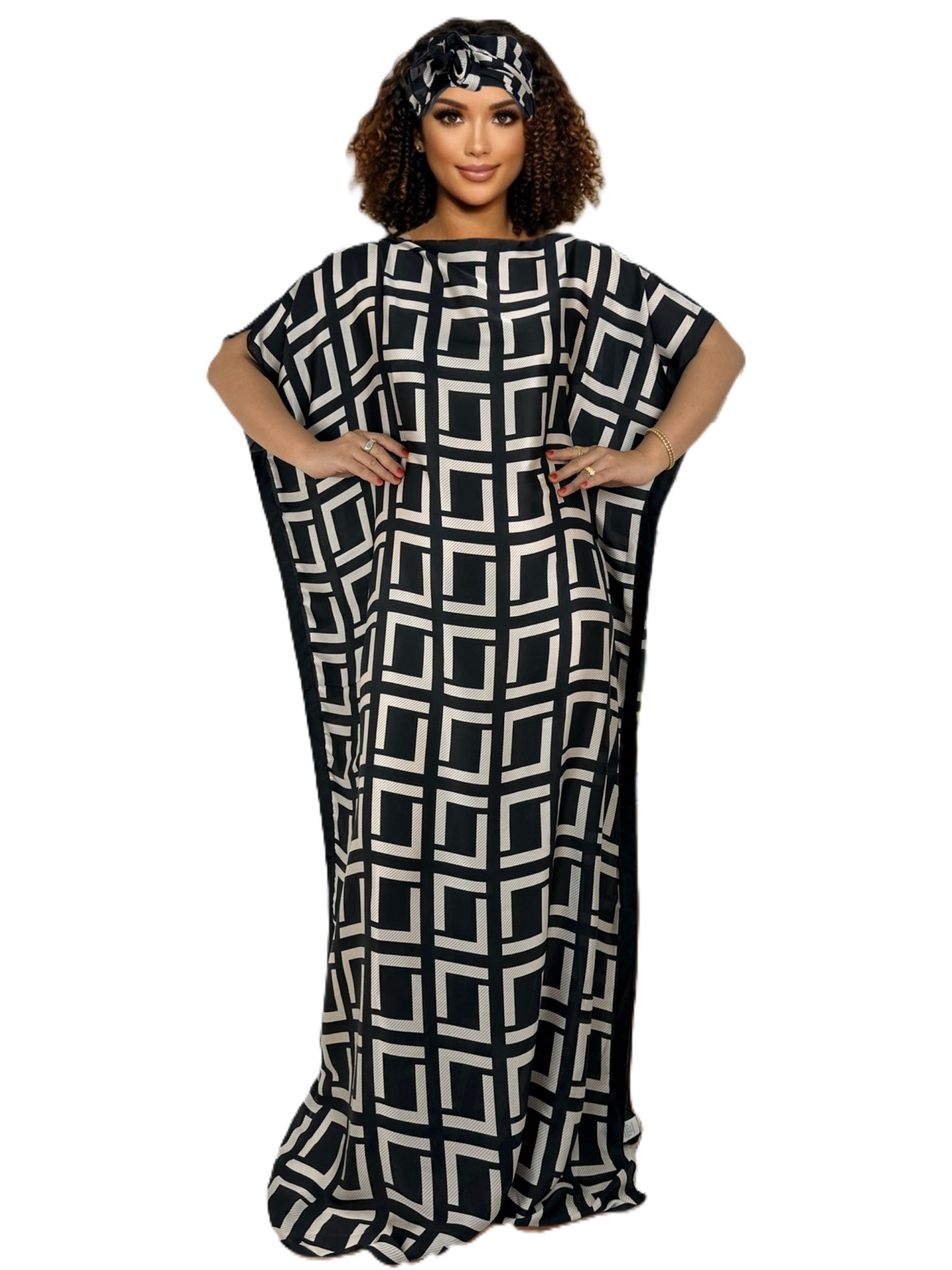 New Style Fashion Oversize African Women Clothing Party Wear with A Headscarf