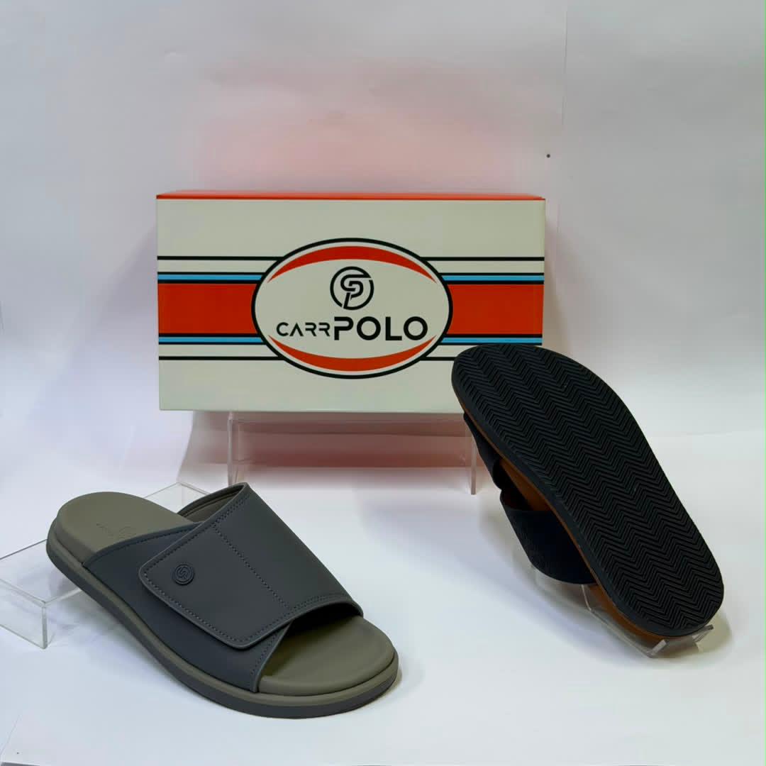 CarrPolo White & Brown Cross-Strap Sandals