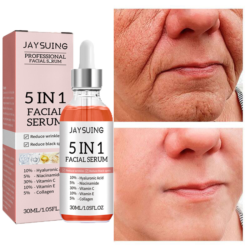 Collagen Wrinkles Remover Face Serum Hyaluronic Acid Firming Lifting Anti-Aging Fade Fine Lines Whitening Beauty Skin Care 30ml