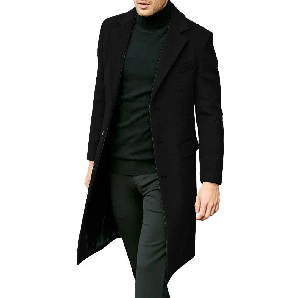 Men's Trench Coat Stylish Customized Notched Lapel Modern Single Breasted Banquet Business Prom Evening Party Casual Men's Coats