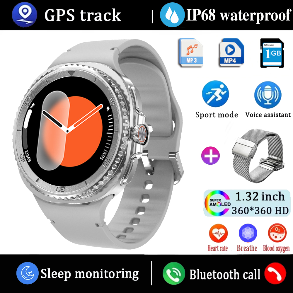 2025 New DT Watch 8 Ultra Smart Watch Men Memory Video GPS NFC 47mm AMOLED Fitness Sports Tracker Health Smartwatches Women