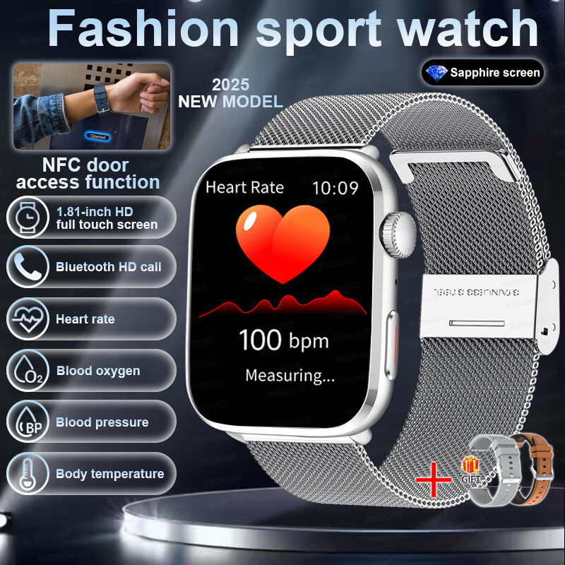 Smart Watch Watch Global Version Men Women HD AMOLED Display Heart Rate Bluetooth Call GPS Track Waterproof Sports Smart Watches
