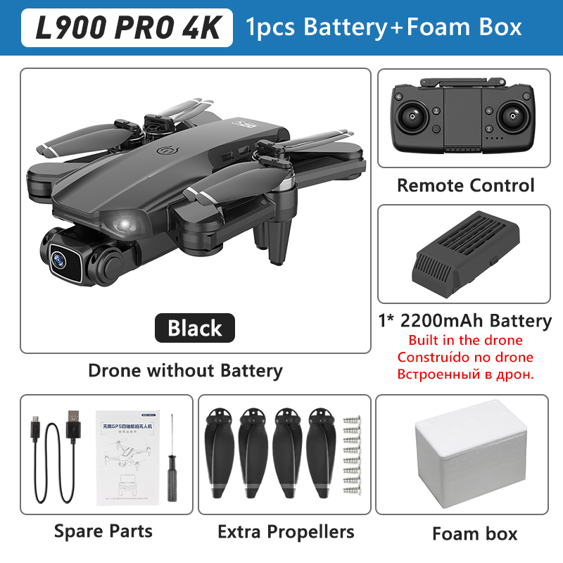 LYZRC L900 PRO 4K Professional HD Dual Camera GPS Drone 5G WIFI Brushless Motor FPV Quadcopter Foldable Aerial Photography Drone