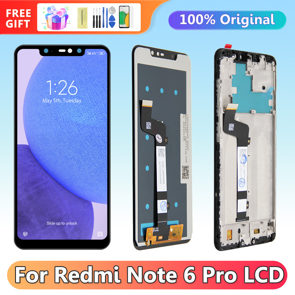 6.3'' Original Display for Xiaomi Redmi Note 7 Pro M1901F7S Lcd Display Touch Screen Digitizer Part with Frame for Redmi Note 7