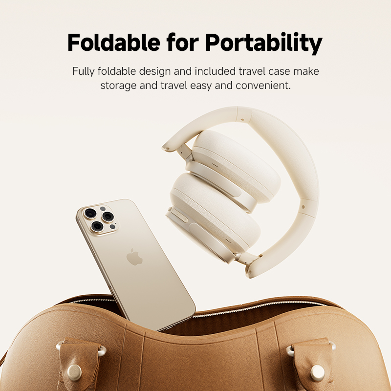 Edifier ES850NB Wireless Headphone Noise Cancelling Bluetooth Earphones Hi-Res Wireless Over-Ear Headphones with Carry Bag