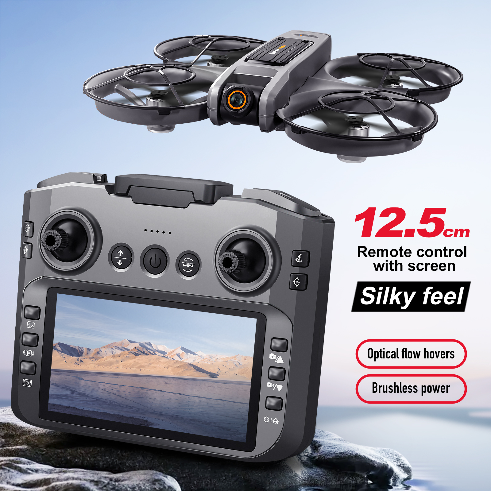 New S156 Drone 8K HD Aerial Photography Brushless Motor Dual Camera Drone With Screen All-Around Obstacle Avoidance Drone