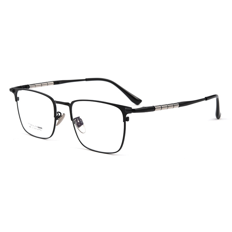 ZIROSAT 9009T Optical Glasses Pure Titanium Full-rim Frame Prescription Eyeglasses Rx Men Glasses for Male Eyewear