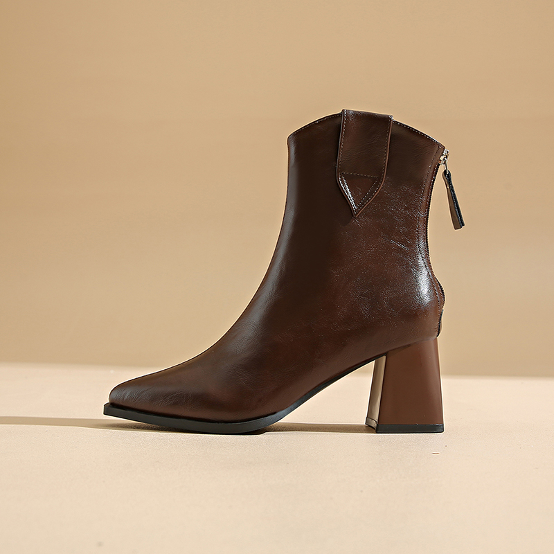 Shoes Spring Autumn Winter 2025 New Women's Boots High Heels Pointed Boots Short Boots