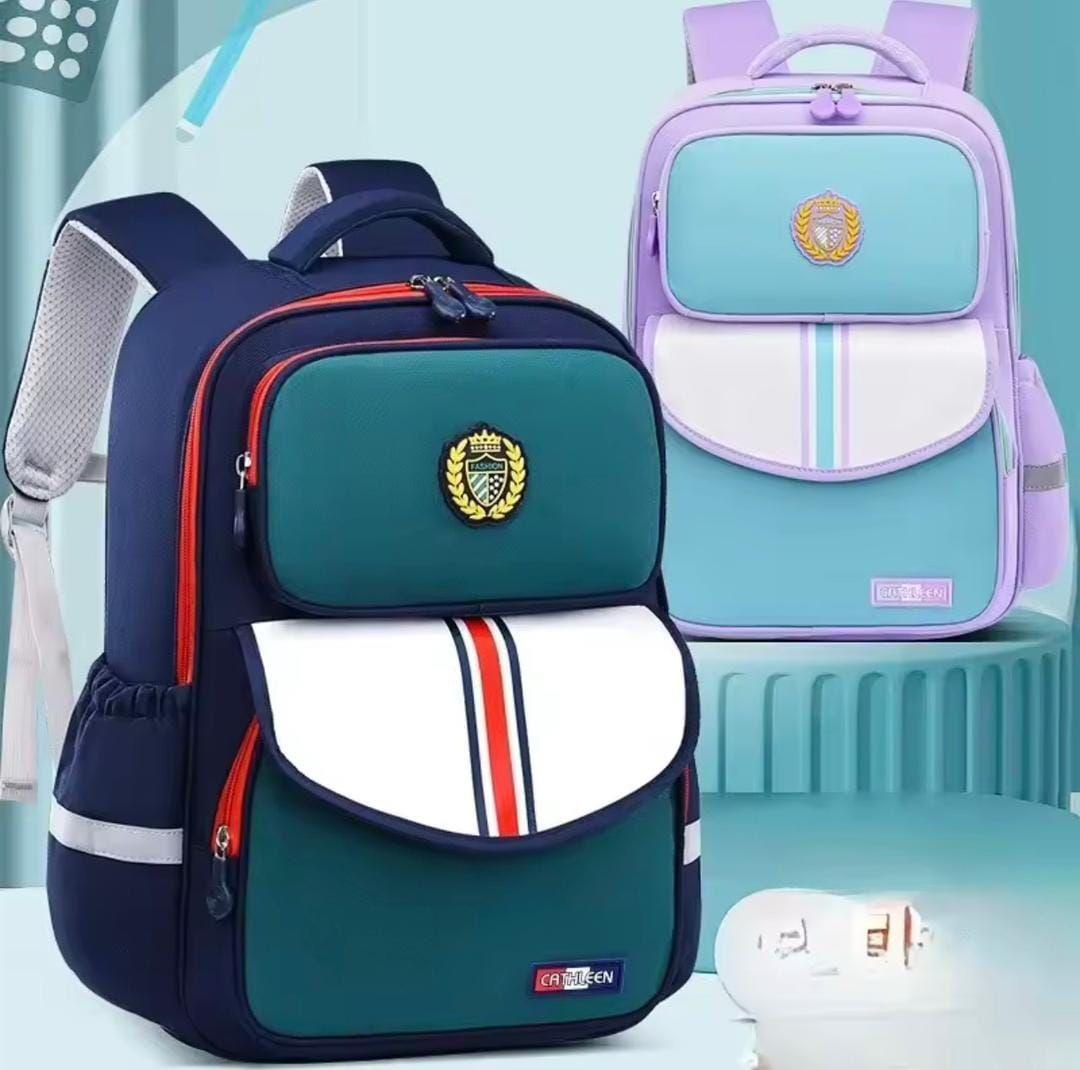 Gwani Kids Purple Backpack with Cute Bear Pouch