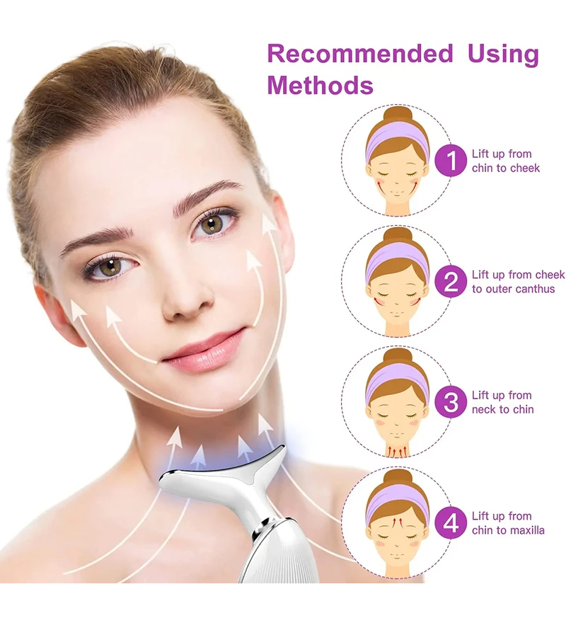 Anti Wrinkle Facial Massager Neck Face Beauty Device Skin Tighten Facial Lift Device Reduce Double Chin Skin Care Tool 7 color