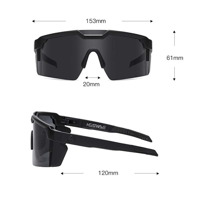 luxury brand Heat Wave brand sunglasses sport Conjoined lens cycling Women men sun glasses UV
