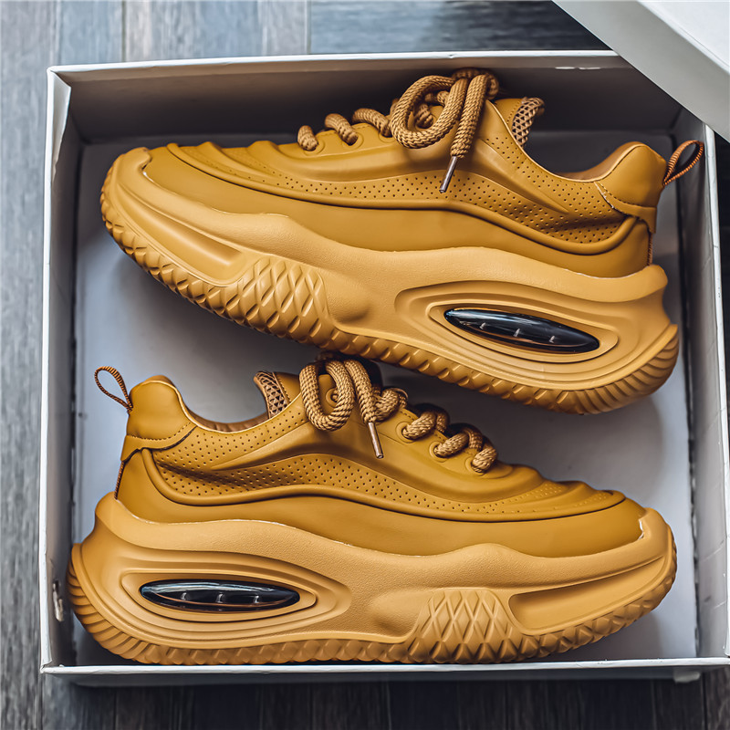 Men's Casual Sports Shoes, Fashionable Thick Soled Skateboarding Shoes, Trendy and Comfortable Men's Shoes Suitable for Outdoor