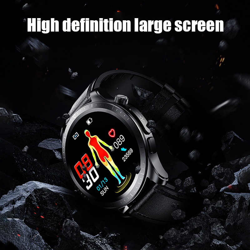 2023 New Blood Glucose Monitor Health Smart Watch ECG+PPG Precise Blood Pressure Heart Rate Monitor Waterproof Sport Smartwatch