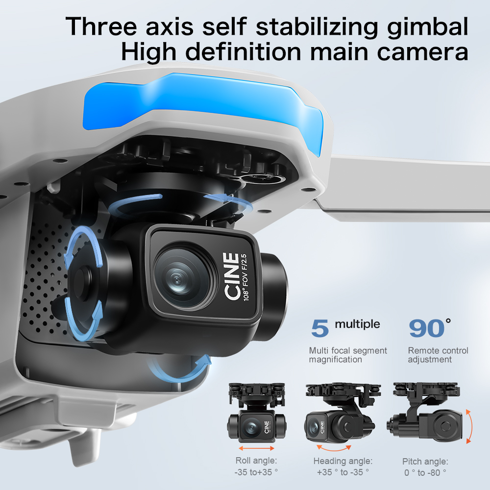 S-X1 New Drone with Screen 3-Axis Anti-shake Gimbal 4K Aerial Brushless Drones RC Quadcopter 5G GPS 8K HD Cameras EIS Mini Dron