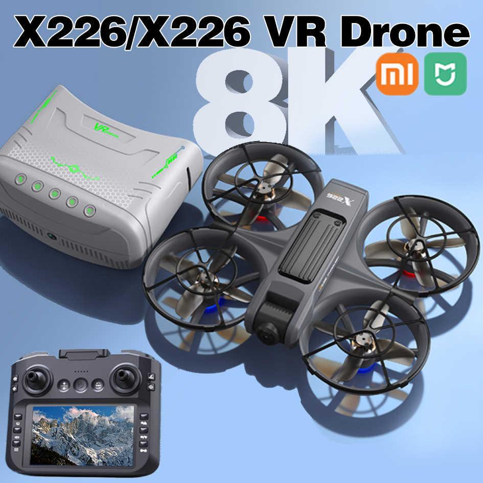 New Xiaomi Drone X226/X226VR Drones 8K Profession HD Wide Angle Camera WiFi FPV RC Helicopter Large Screen Foldable Quadcopter