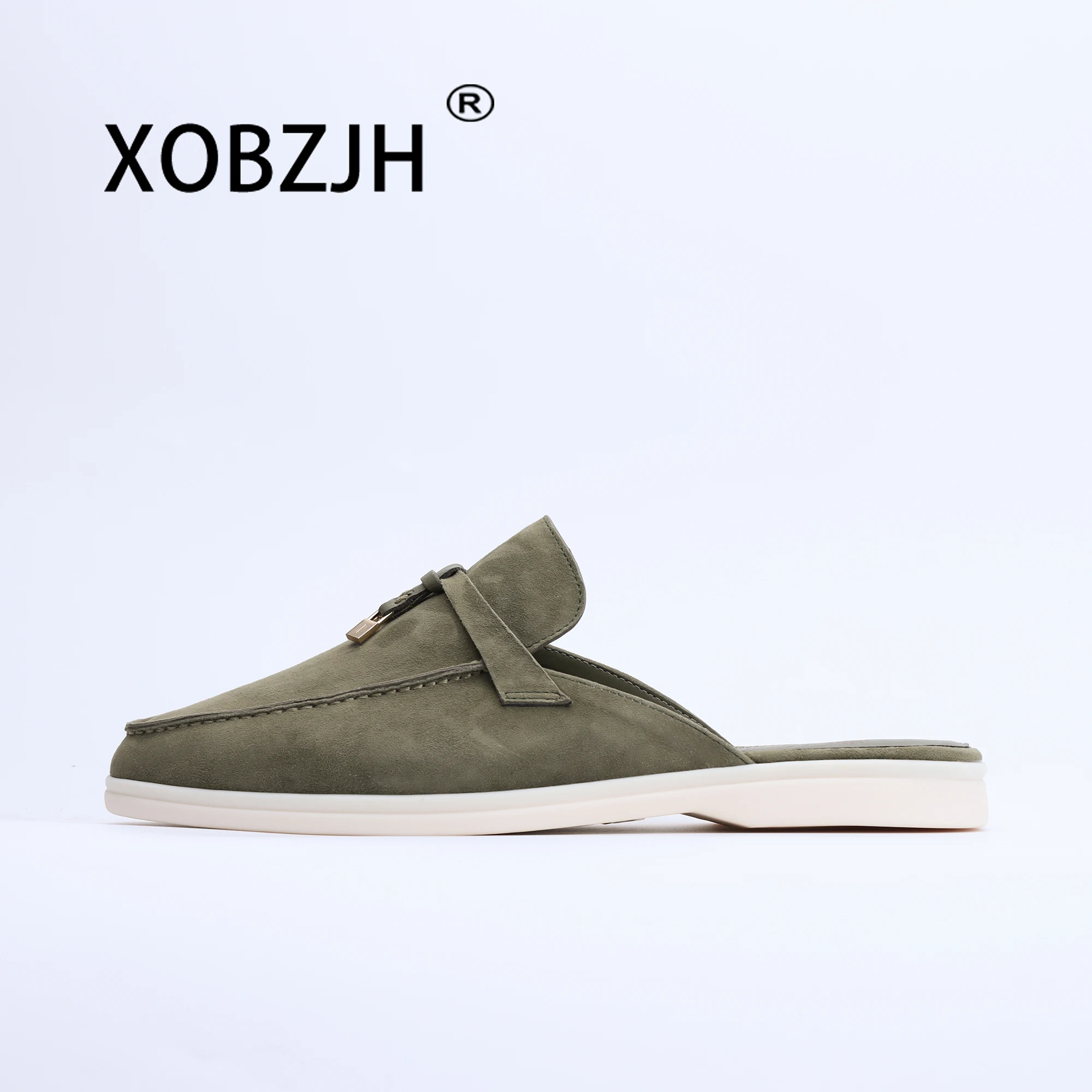 No Logo-Luxury Designer Tassel Suede Leather Loafers for Women 2025 Slip On Slippers Flat Shoes Work Walking Shoes High Quality