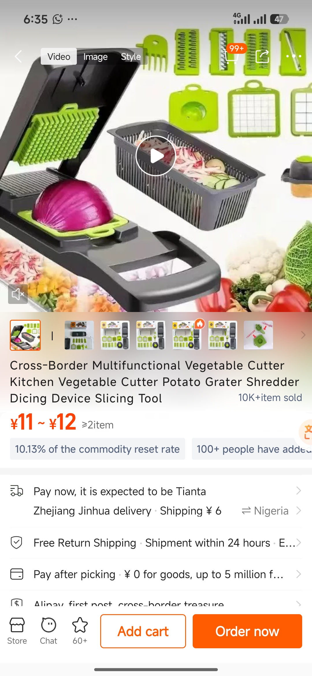 Multifunctional Vegetable Slicer with 9 Blades - Kitchen Dicer & Shredder