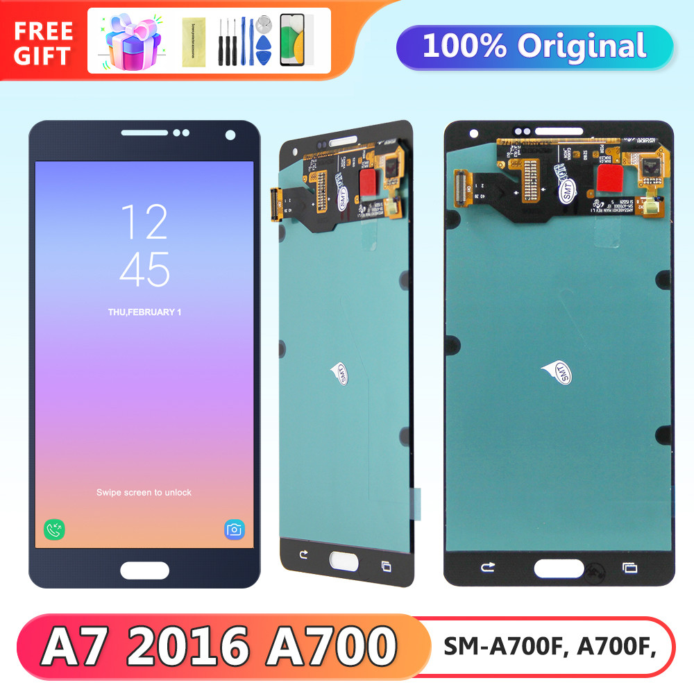 Super AMOLED Display Screen for Samsung Galaxy A7 A700 A700F A700K Lcd Display Touch Screen Digitizer Assembly Replacement