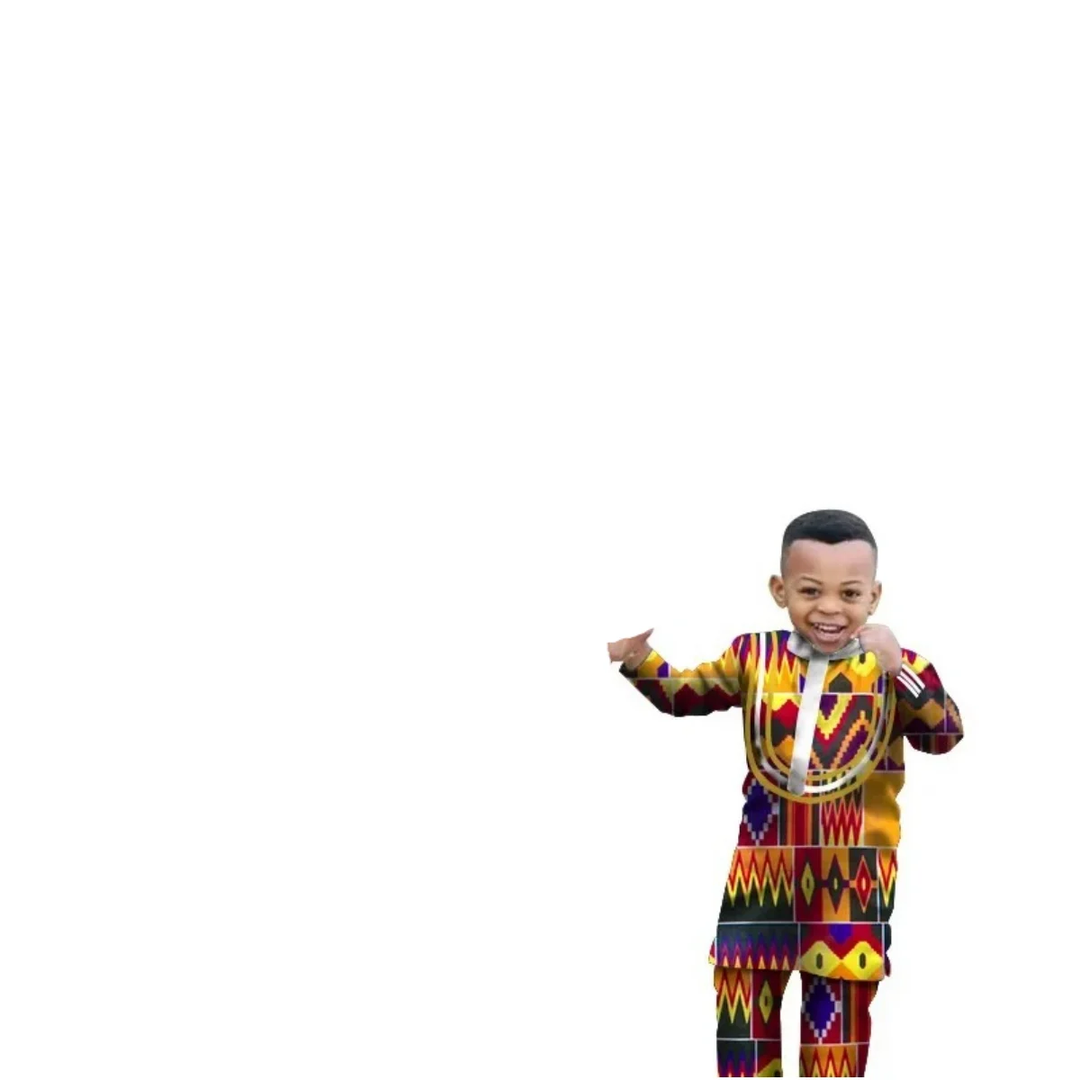 African Parent-child Clothing Long Sleeve Slim Fits Dashiki Outfits for Father Boys Fashion Men African Clothes Sets Wyq340