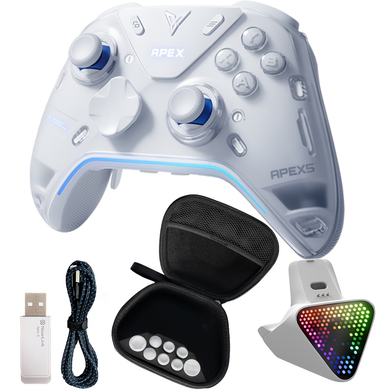 Flydigi apex 5 controller gamepad wireless gamepad for pc /Switch/Phone/TV/tablet computer,charging dock with Cool RGB screen
