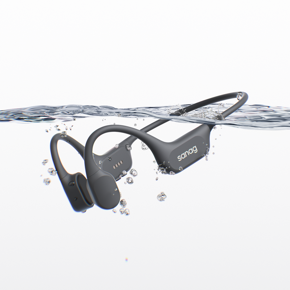 Sanag B77S IPX8 Swimming Earphone Bone Conduction Bluetooth Headphone Choice Flash-sale 64GB Memory MP3 Player Wireless Headset