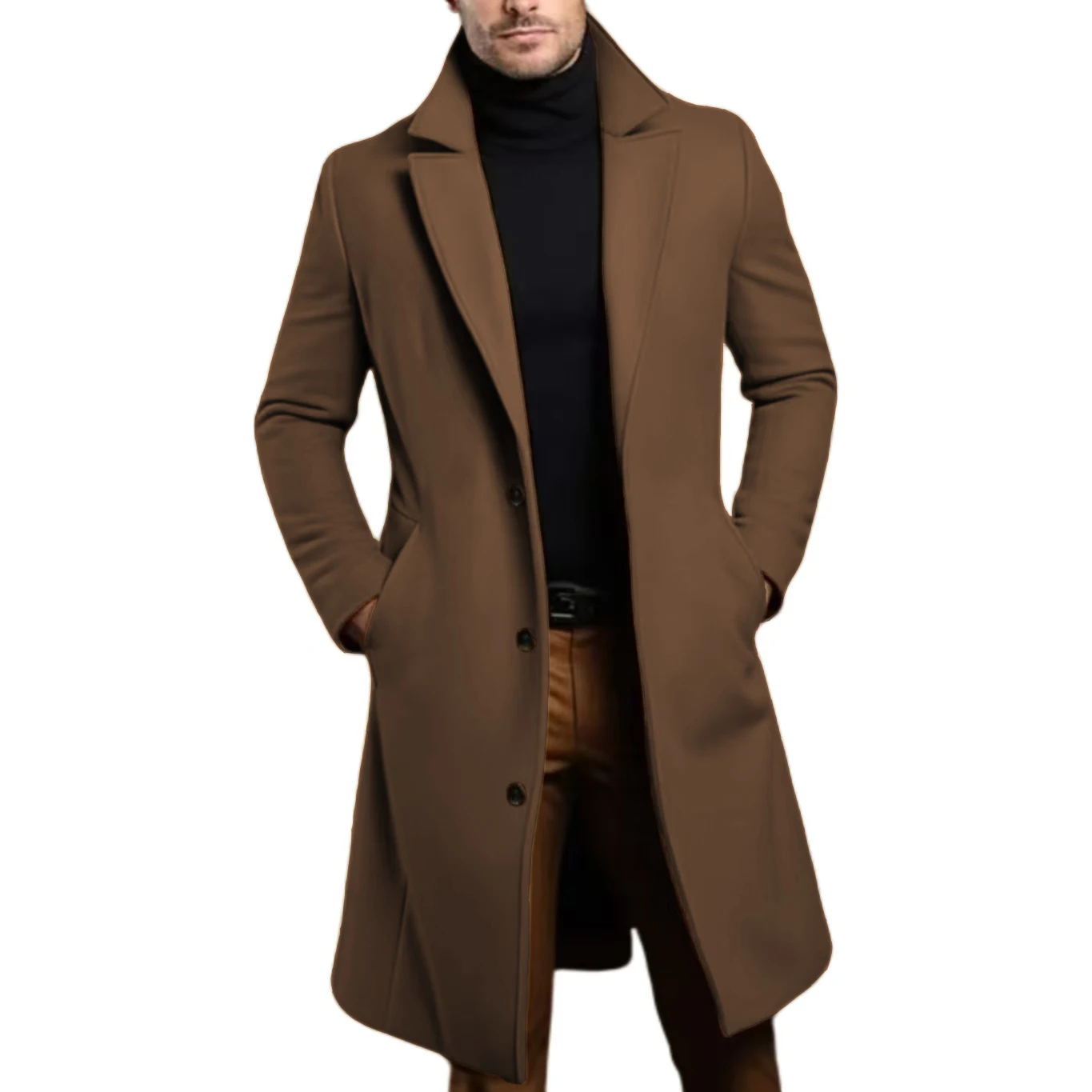 Men's Winter Jacket Long Coat Men Casual Business Cardigan for Men Coat Customization Evening Party Business Activities Latest