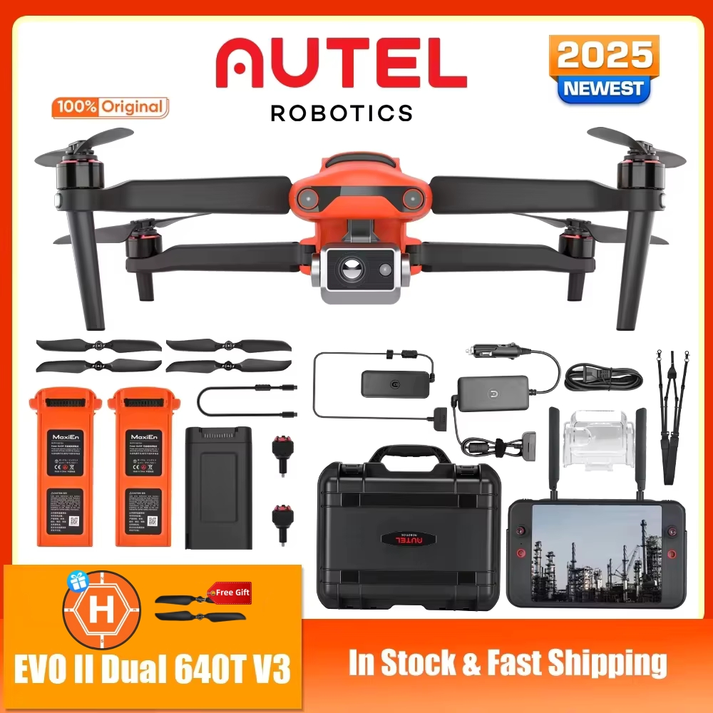 Autel Robotics EVO II Dual 640T V3 Drone 6K Professional 640x512 Thermal Imaging Drones with 7.9" Smart Controller Rugged Bundle