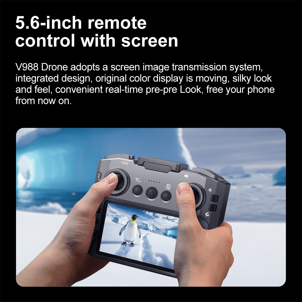For Xiaomi New V988 Drone Professional 8K HD Camera Large screen 5G WIFI FPV Brushless Obstacle Avoidance GPS Quadcopter RC Dron
