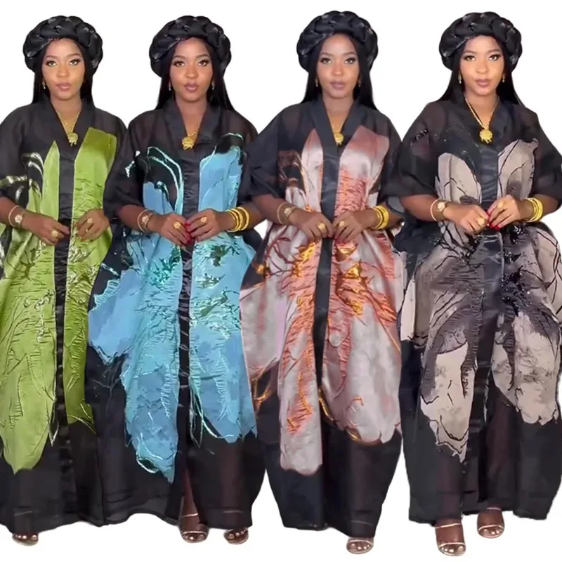 Plus Size African Dresses for Women Traditional Africa Clothing Dashiki Ankara Outfits Gown Abayas Muslim Kaftan Maxi Long Dress