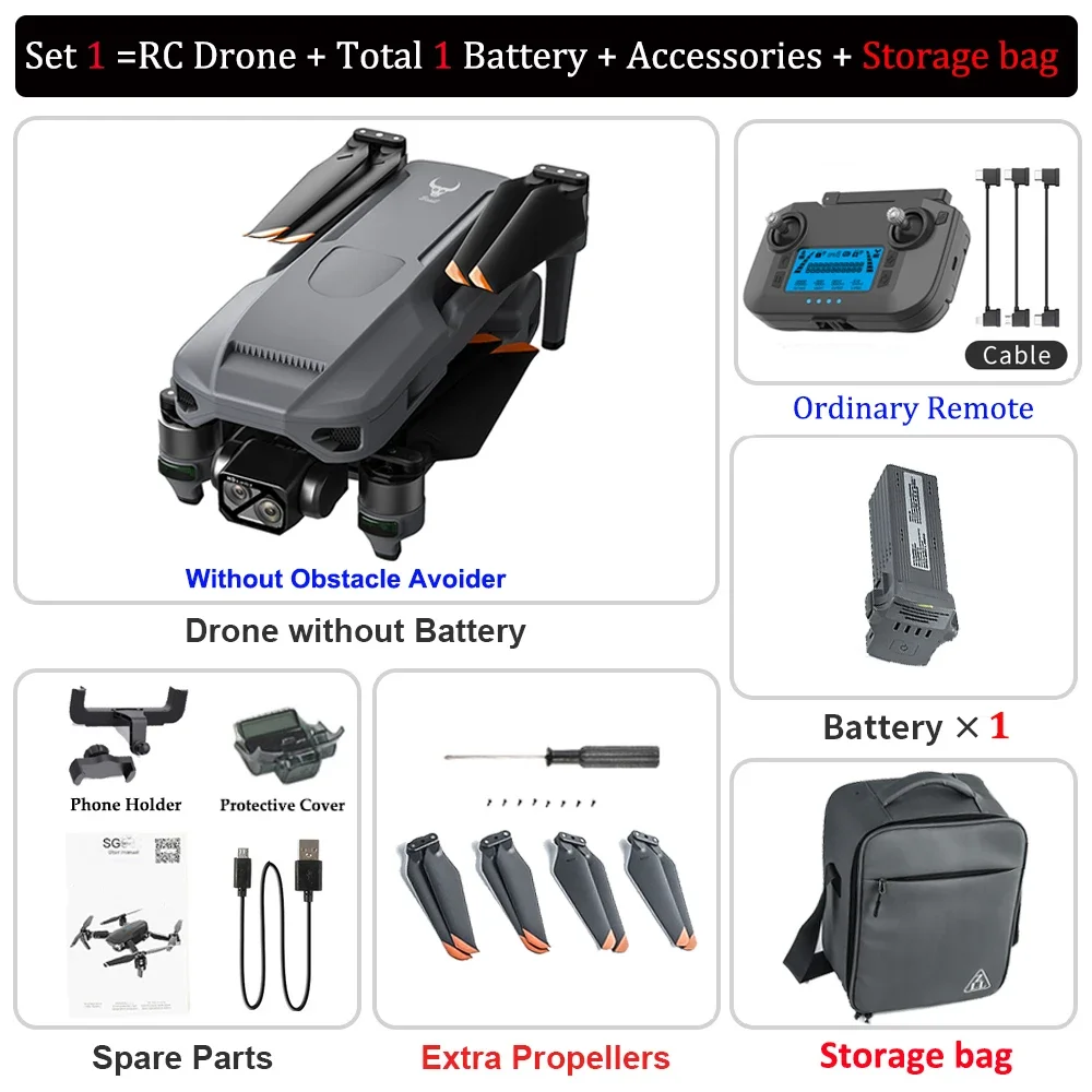 New ZLL SG909 Brushless Drone 3-Axis Gimbal Professional Camera With Touch Screen Obstacle Avoidance EIS Electronic RC Dron Toy