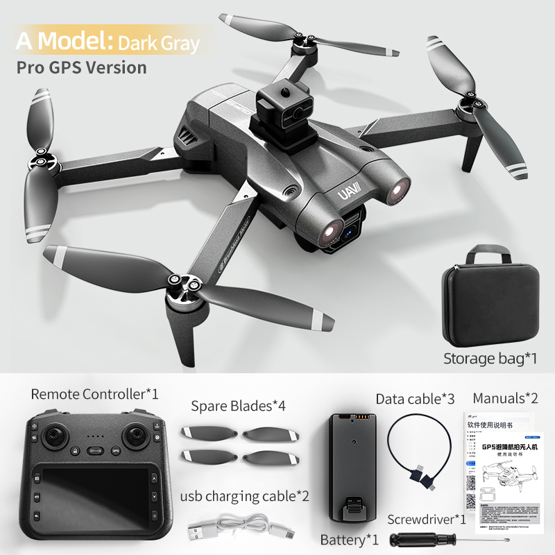 X28 PRO GPS Drone Professional 360°Obstacle Avoidance Brushless 8K HD Dual Camera With Screen 5G WIFI FPV Dron Toy RC Quadcopter