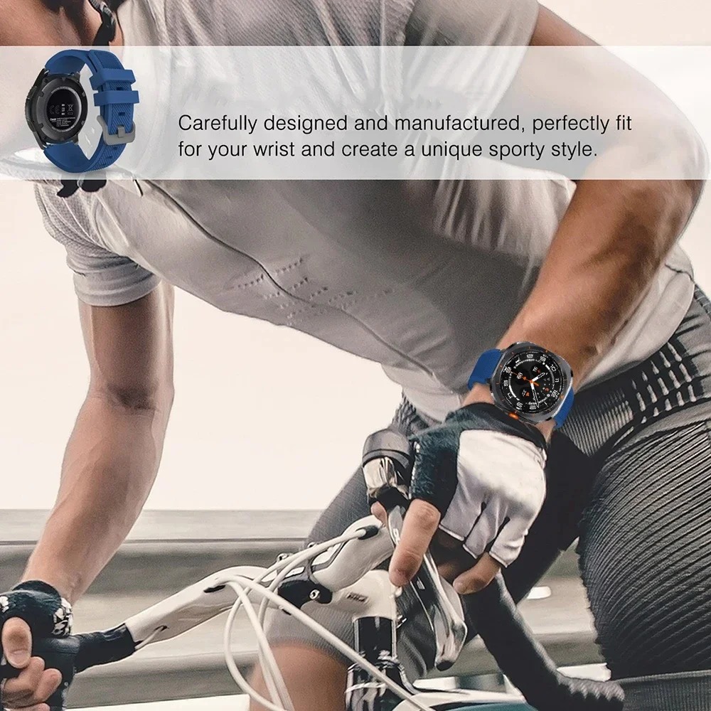 sports soft Silicone Strap For Samsung Galaxy Watch Ultra 2025 47mm breathable band For Samsung Watch 8 40mm 44mm 8 Classic 46mm