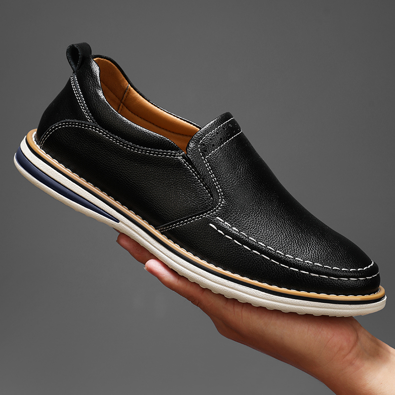 High Quality Men Casual Shoes Genuine Leather Men's Shoes Comfortable Flats Driving Shoes Outdoor Men Loafers Large Size 38-46