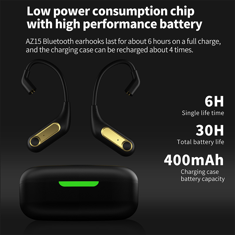 KZ-AZ15 Update wireless headphones, Bluetooth 5.2 compatible cable, hook, C-pin connector, charging case