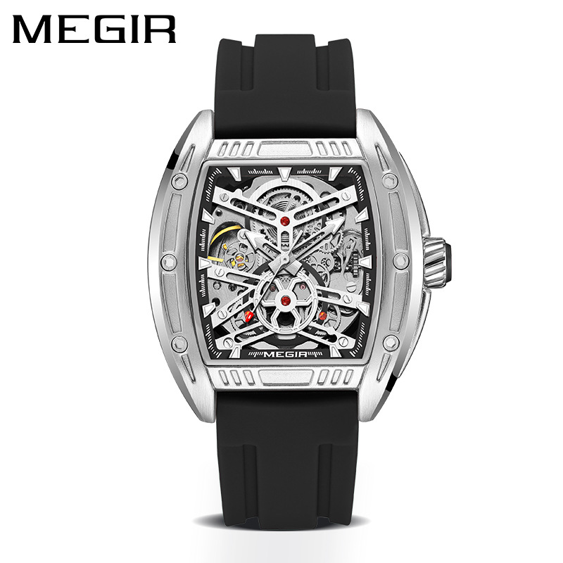 MEGIR 8601 Fashion Men Automatic Mechanical Watches Skeleton Luxury Luminous Waterproof Casual Wristwatches for Man reloj hombre
