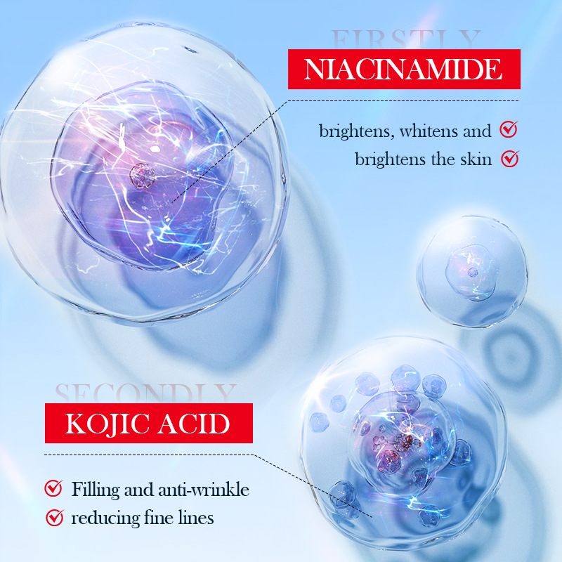 5pcs SADOER Kojic Acid Face Mask Moisturizing Brightening Hydrating Facial Masks Face Sheet Masks Beauty Face Skin Care Products