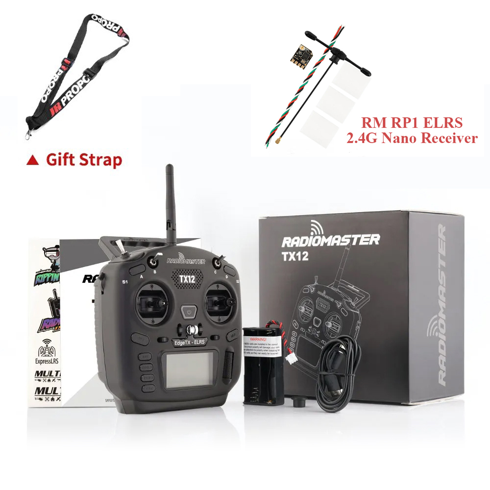 RadioMaster TX12 MKII ELRS EdgeTX OpenTX FCC LBT M2 16CH Hall Gimbals Multi-Module Compatible Radio Control Transmitter