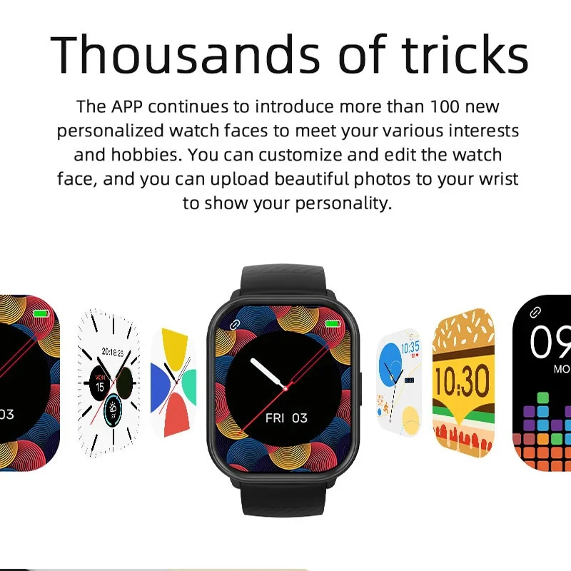 2025 Xiaomi New 100+ Sports Mode Smart Watch Men Women Heart Rate HD Bluetooth Call Smart Watch Men's SmartWatch