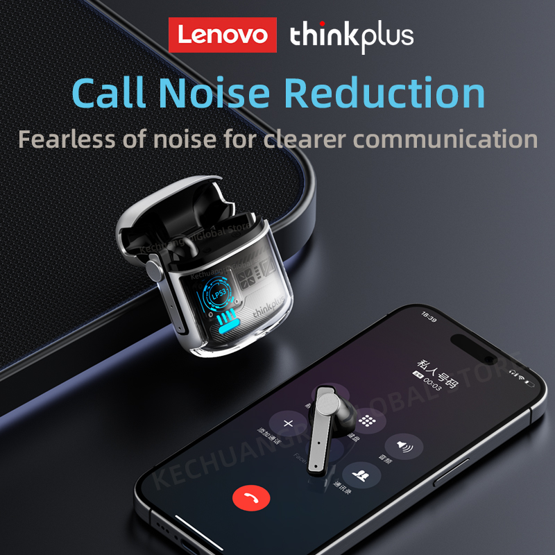Lenovo LP53 Wireless Bluetooth 5.4 Earphones Mechanical Design Gamer Headset TWS Noise Reduction Sports Earbuds Long Standby New