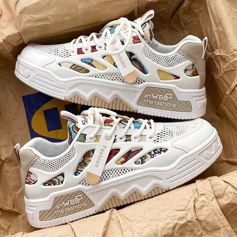 2025 Luxury Men's Vulcanized Shoes Summer Casual Sneaker for Men Outdoor Running Platform Designer Skateboard Tenis Masculino