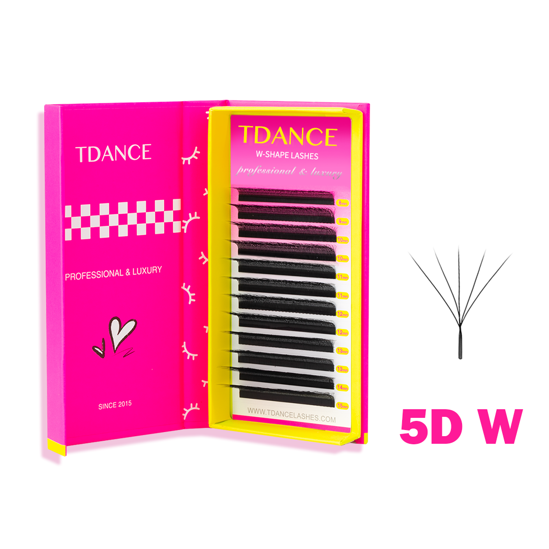 TDANCE W Shape Lash Soft Handmade 3d 4d 5d 6d 8d Premade Volume Fan C D 0.07MM Eyelashes Extension