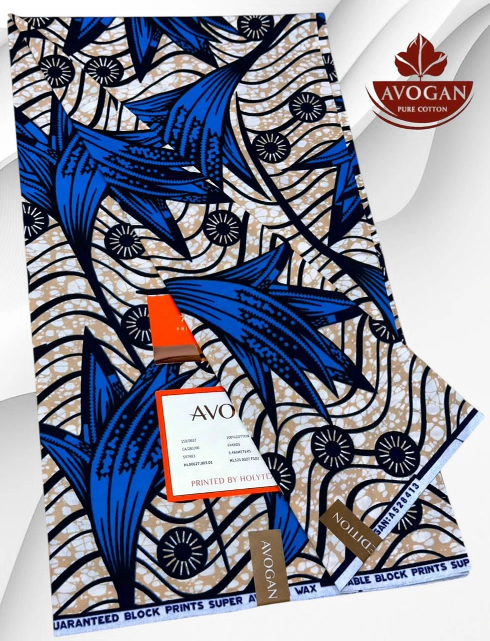The Cotton King: Authentic Avogan Pure Cotton Veritable Block Prints – Premium Atamfa Turmi for Superior African Men & Women’s Garments