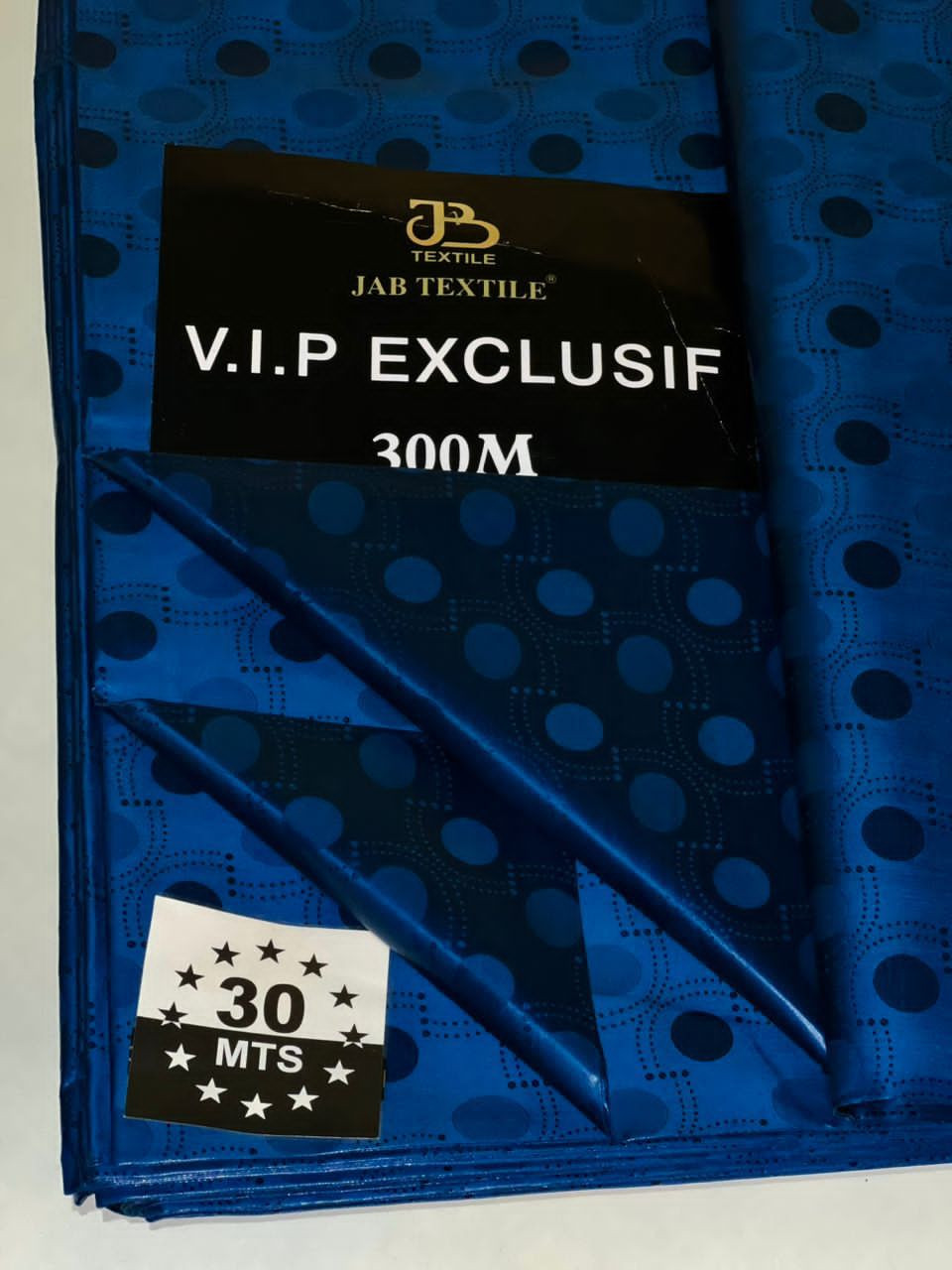 VIP Exclusif Exclusive 100% Cotton High Quality Brocade- Exquisite Blue Cotton Fabric - Luxury in Every Thread